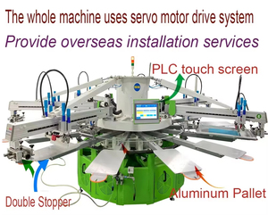 Machine à sérigraphie <span class=keywords><strong>textile</strong></span> Ruida OEM/ODM 10 couleurs 22 stations Octopus pour T-shirts avec machine à flocage - Product Image 4