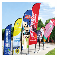 Drapeau personnalisé pour événements extérieurs, idéal pour la publicité de tournois sportifs, en tissu polyester imperméable – Points forts de vente
