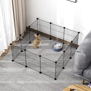 Recinto para Mascotas, Jaula para Animales Pequeños, Recinto Portátil de Alambre Metálico para Interiores, Adecuado para Animales Pequeños y Cerdos - Product Image 1