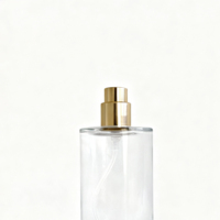 Flacons de parfum cylindriques de 30 ml et 50 ml, très demandés, en verre de luxe personnalisé avec diffuseur à bâtonnets et capuchon pulvérisateur transparent