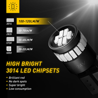 AUXITO Bestseller T10 194 Ampoule LED 6000K Blanc pour éclairage intérieur de voiture, éclairage de plaque d'immatriculation, kit d'éclairage
