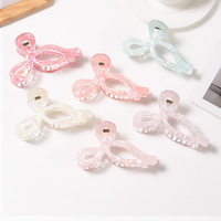 Pinces à cheveux en plastique à motif vintage pour femmes, style décontracté chic, avec nœud, pour accessoires de coiffure de bal de promo