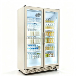 Vitrine verticale 2026 à double porte entièrement vitrée et armoire réfrigérée à circulation d'air pour boissons - Product Image 4