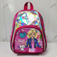 Sac à dos scolaire DINGJI en polyester avec motif de dessin animé tendance, cadre externe antivol et fermeture éclair