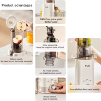 Extracteur de jus lent électrique et manuel à grande ouverture, nouvelle structure brevetée, pour usage domestique, extérieur et VR