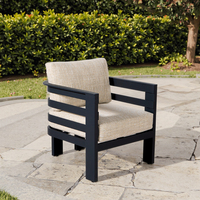 Günstige Preise Modernes Outdoor-Sofa-Set mit Aluminiumrahmen Wetterfest für Garten, Terrasse, Hotel & Innenhof