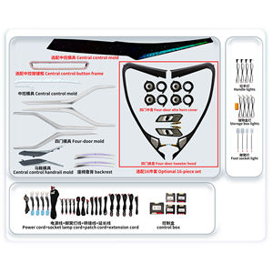 Nouvel éclairage d'ambiance dynamique 64 couleurs pour BMW Série 3 2023-2025 G20, kit d'amélioration de l'éclairage intérieur de voiture avec haut-parleurs, accessoires - Product Image 1