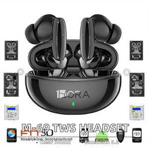 Auriculares intrauditivos inalámbricos verdaderos, cómodos auriculares deportivos para juegos con cancelación de ruido, pantalla <span class=keywords><strong>Digital</strong></span>, indicador de batería - Product Image 3