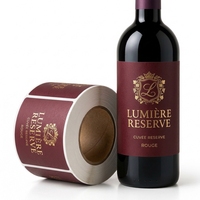 Étiquette adhésive personnalisée de luxe pour bouteille de vin, autocollant en papier, étiquette de cave à vin artisanale personnalisée