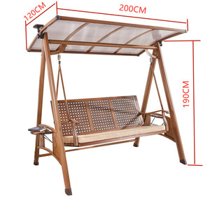Columpio de Patio, Silla Mecedora de Aluminio para Jardín, Columpio de Tres Plazas, Sofá <span class=keywords><strong>Colgante</strong></span> Moderno, Silla de Descanso para Exteriores, Columpio para Adultos - Product Image 4
