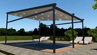 Auvent rétractable automatique, toit pliant, pergola de balcon