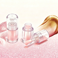 Tube de brillant à lèvres en gros 4ml, flacon vide rond pour brillant à lèvres, emballage cosmétique premium en AS/ABS, direct usine