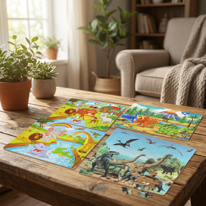 <span class=keywords><strong>Puzzle</strong></span> <span class=keywords><strong>in</strong></span> <span class=keywords><strong>Legno</strong></span> da 60 Pezzi per Bambini, Tema <span class=keywords><strong>Animali</strong></span> Cartoon e Fiabe, <span class=keywords><strong>Puzzle</strong></span> Piatto Educativo per lo Sviluppo dell'Intelligenza - Product Image 1