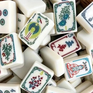 Boîte de rangement de luxe en acrylique pour booster de Mahjong <span class=keywords><strong>Pokémon</strong></span> Evolving Skies, avec pousseurs rose vif et tuiles bleu marine américain, pour jeu de poker à domicile - Product Image 2