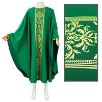 Chasuble de prêtre pour homme, robe de célébrant d'église, robe vintage, cape, soutane, vêtement, blanc, rouge, vert, violet