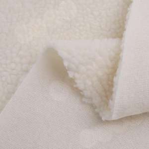 Fábrica al por mayor Cordero Cachemira Jacquard de punto de grano medio poliéster Sherpa lana tela textil hogar ropa telas - Product Image 4