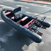 Bateau semi-rigide en aluminium Himax RIB560 5,6 m, coque en V profonde, yacht sportif, bateau rigide gonflable en Hypalon/PVC, 8 personnes, pour la navigation à la dérive