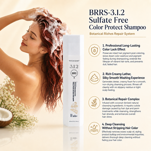 Champú Vegano Protector del Color, Libre de Crueldad Animal - Champú Personalizado Sin Sulfatos para Cabello Dañado con Tratamiento de Color - Product Image 1