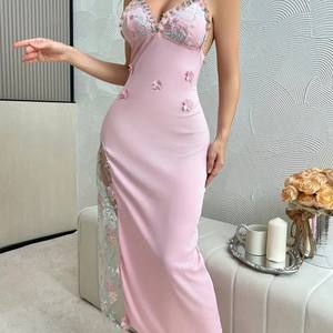 Sexy Damen-Nachthemd-Set Unterwäsche Spitzen-Bodysuit Dessous Satin-Nachthemd mit Durchbruchmuster Atmungsaktiv - Product Image 5