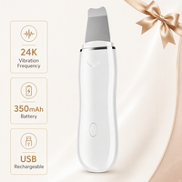 Esfoliador Facial Ultrassônico Portátil, Espátula para Limpeza de Pele, Removedor de Cravos, Limpador de Poros, Esfoliador Facial Sônico
