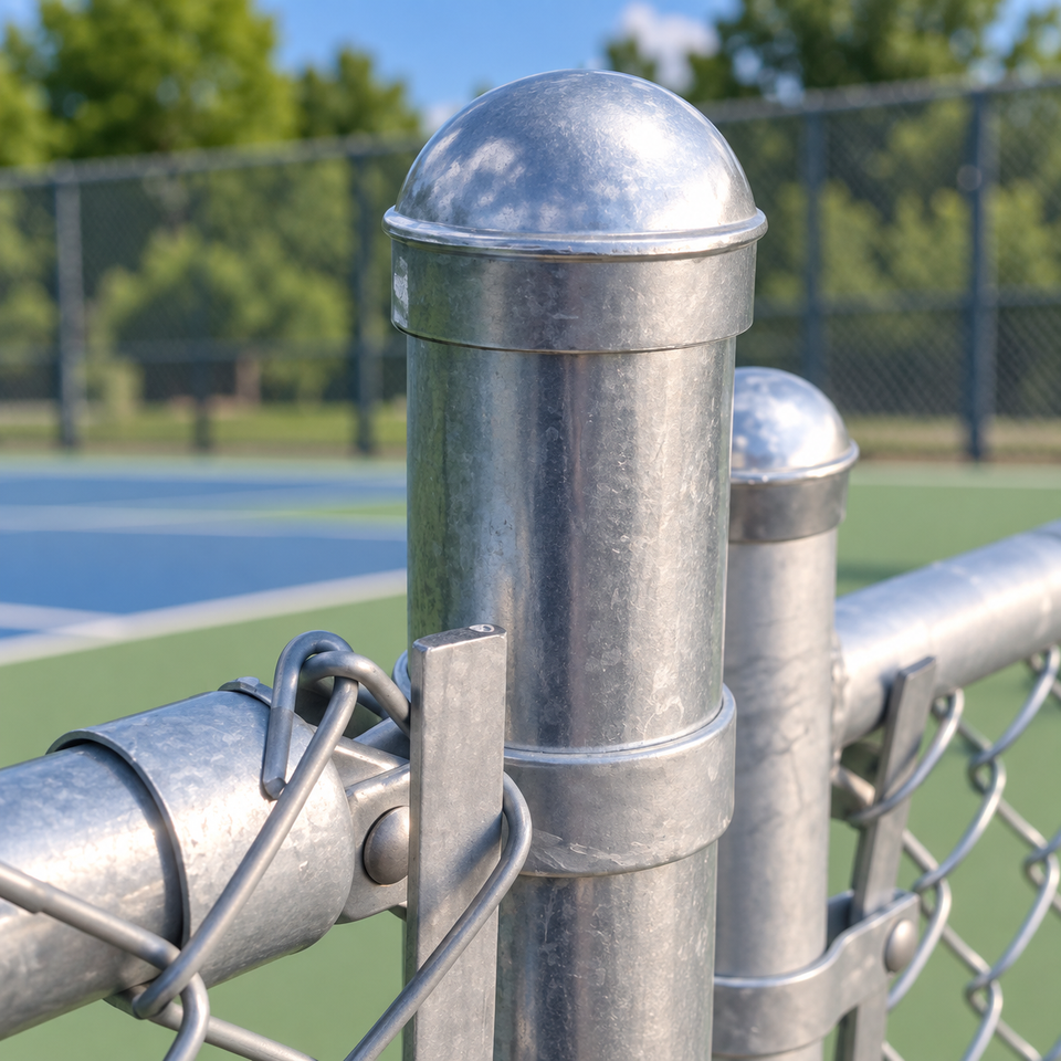 Rusty Chanis Rust Resistant Chain Link Fence Post Caps for 2-7/8 Inch OD Top Rail ...
