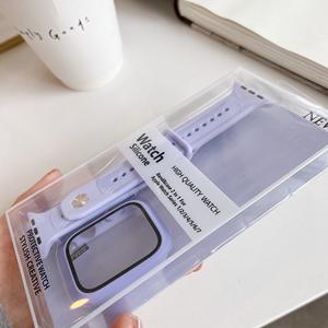 Bracelet de montre en silicone avec cadre d'écran de montre pour <span class=keywords><strong>Apple</strong></span> 49mm 44mm 45mm <span class=keywords><strong>Watch</strong></span> 10 Band - Product Image 1