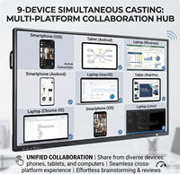 Écran tactile multipoint LCD de 55/65/75/86/98/110 pouces, tableau blanc interactif numérique intelligent pour salle de réunion
