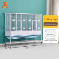 Grande cage d'élevage multi-niveaux pour oiseaux, canaris, pigeons, perroquets et perruches, à vendre