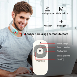 Masseur de cou sans fil portable avec chaleur et impulsions pour massage des tissus profonds et des points cervicaux, soulagement de la douleur ST-304, ultra-léger et portable - Product Image 5