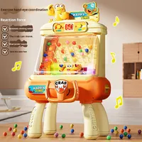 Bechotoy Montessori Cognition 2-Color Mixed Crab Educational Plastic Catching Ball Machine Toys for Kids
