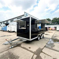 Remorque de cuisine mobile à double essieu de 4 m avec générateur, 2 roues, pour la plage, fabricant et fournisseur