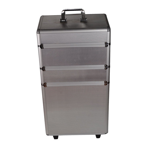 Hot Selling Rolling Makeup Case With Wheels LED Light Makeup Trolley Cosmetic Mirror Travel Trolley Makeup Bags Case With Light