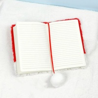 Kerst Pluche Notitieboek Met Sneeuwpop Elanden Snoep Gezicht Borduurwerk Stof Cover Student Prijsdagboek Draagbare Functie