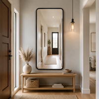 Miroir LED intelligent rectangulaire encadré, mural, avec fonction anti-buée, interrupteur tactile, haut-parleur Bluetooth LED à intensité variable, anti-buée IP44, pour hôtel