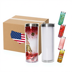 Vaso Térmico Sublimable Blanco de 20oz con Doble Pared, Interior de Acero Inoxidable y Exterior de Plástico, con Orificio Preperforado, Modelo RTS de EE. UU. - Product Image 1