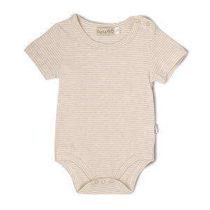 Organic Cotton Light Brown Solid Color Short Sleeve Plain <strong>Blank</strong> Design Kids <strong>Rompers</strong> Newborn Unisex <strong>Baby</strong> Bodysuit - Product Image 6