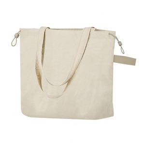 Nouveauté Sac fourre-tout décontracté écologique léger et doux imprimé numériquement 135g/m2 multi-usages avec poche intérieure et cordon de serrage - Product Image 5