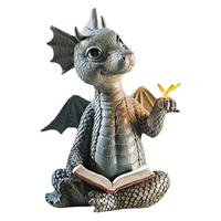 Figurine décorative en résine de dragon mignon transfrontalier, écologique, pour porte, ouverture de fenêtre créative, statue de dinosaure, jardin