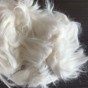 Sharrefun超高品質100% アンゴラウサギの髪のヘアケアとカード付き15.0-16.0ミクロン32mm長さ競争力のある価格 - Product Image 6