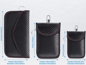 Bolsas Faraday para Teléfonos y Llaves de Coche, Funda de Bloqueo de Señal con Superficie de Fibra de Carbono, <span class=keywords><strong>Bloqueador</strong></span> de Llaves de Coche/WiFi/RFID/GPS - Product Image 2