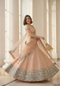 Heavythread, zari, sequins ปักและกระจกจริงปักด้วยมืองานแต่งคอลเลกชัน - Product Image 3