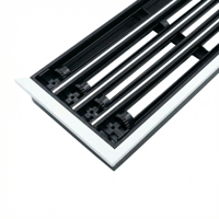 Grille de Diffusion d'Air Linéaire Encadrée en Forme de Griffe à Longueur Personnalisée pour Système de Climatisation Central avec Conception à Lamelles de Retour d'Air