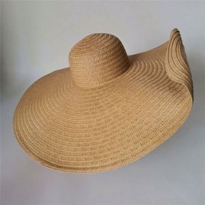 Chapeau de paille vintage haut de gamme écologique à large bord, pliable, pour les vacances à la plage, unisexe pour adultes - Product Image 5