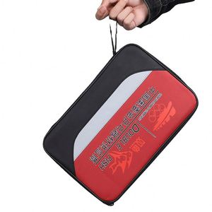 Raquette de tennis de table Double Fish, certifiée BSCI, avec housse portable, tissu haute résistance, bonne durabilité, rangement pratique, carrée - Product Image 1
