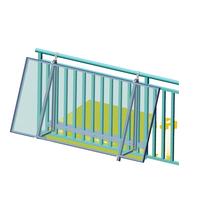 Kit de montage de panneaux solaires en alliage d'aluminium Art Sign, surface anodisée, charge de neige 1,5 kN/m, charge de vent 60 m/s pour le montage
