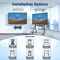 Tableau blanc interactif intelligent à écran plat multi-touch numérique 4K de 65, 75, 86 et 98 pouces pour salle de formation
