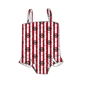 Maillot de bain une pièce sans manches imprimé 4 <span class=keywords><strong>juillet</strong></span> pour petites filles, idéal pour les <span class=keywords><strong>vacances</strong></span> à la plage, maillot de bain d'été pour petite fille - Product Image 2