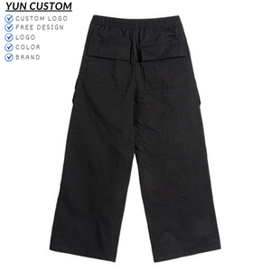 Erkek yığılmış ter günlük pantolon parça geniş bacak Baggy Y2k pamuk kargo iş pantolon 2025 Streetwear İpli <span class=keywords><strong>Sweatpants</strong></span> - Product Image 3