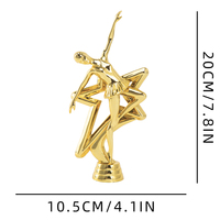 Trofeos de baile de plástico ABS de calidad superior Gráficos impresos UV Ballet Dance Toppers para premios de concurso GZ65