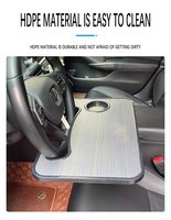 Accessoires d'intérieur de voiture bureau d'ordinateur portable volant de voiture table plateau à manger double face environnement HDPE volant bureau